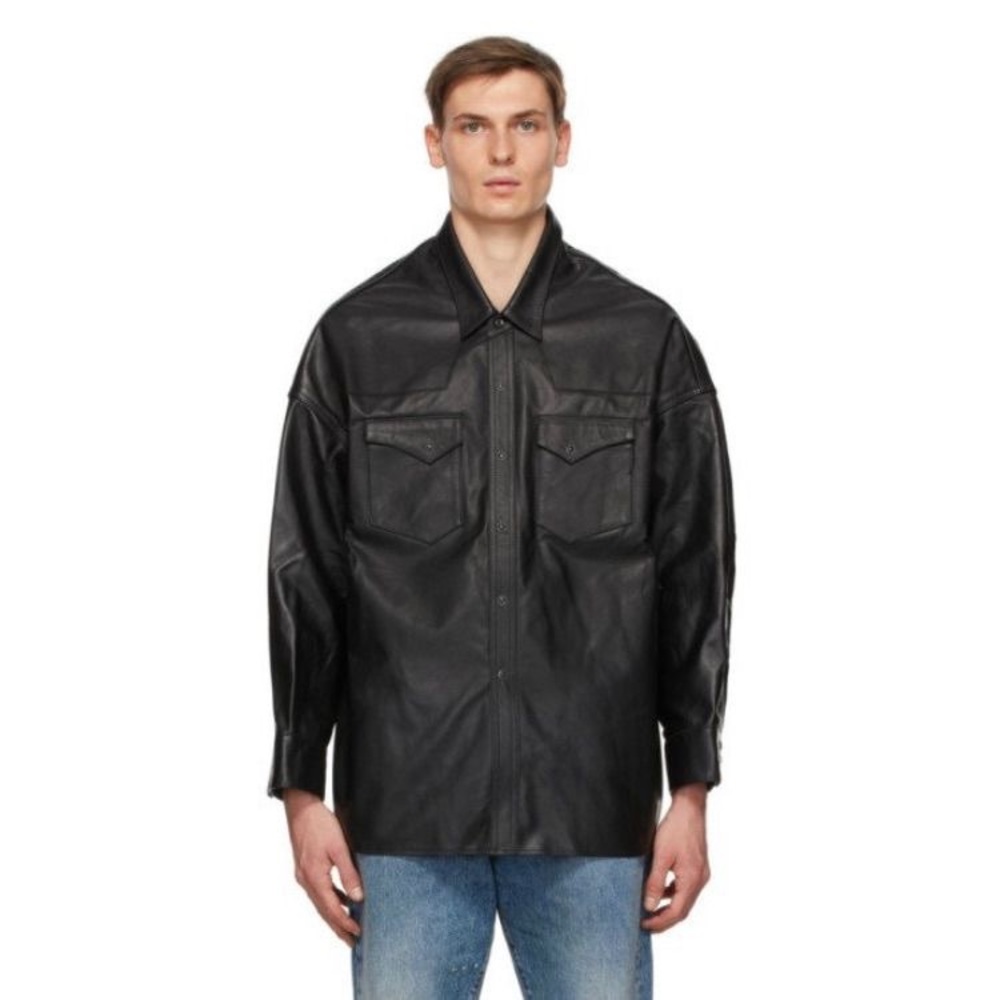 R13 leather cowboy shirt Jacket. Size small